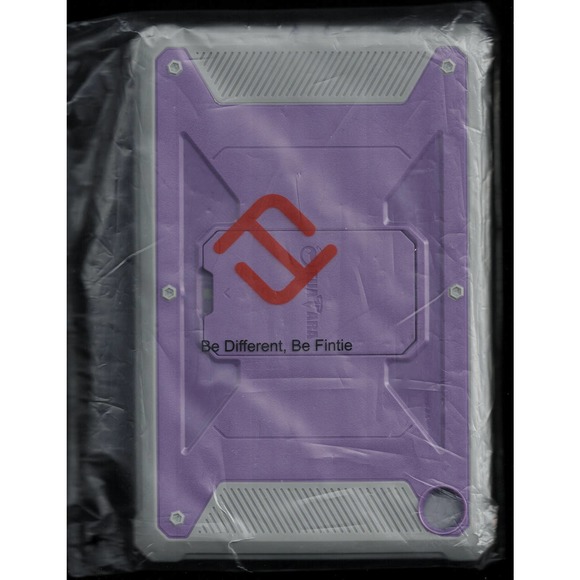 NWOT FINTIE Tablet Purple & Silver Electronics Hard Back Protective Case - Picture 1 of 2